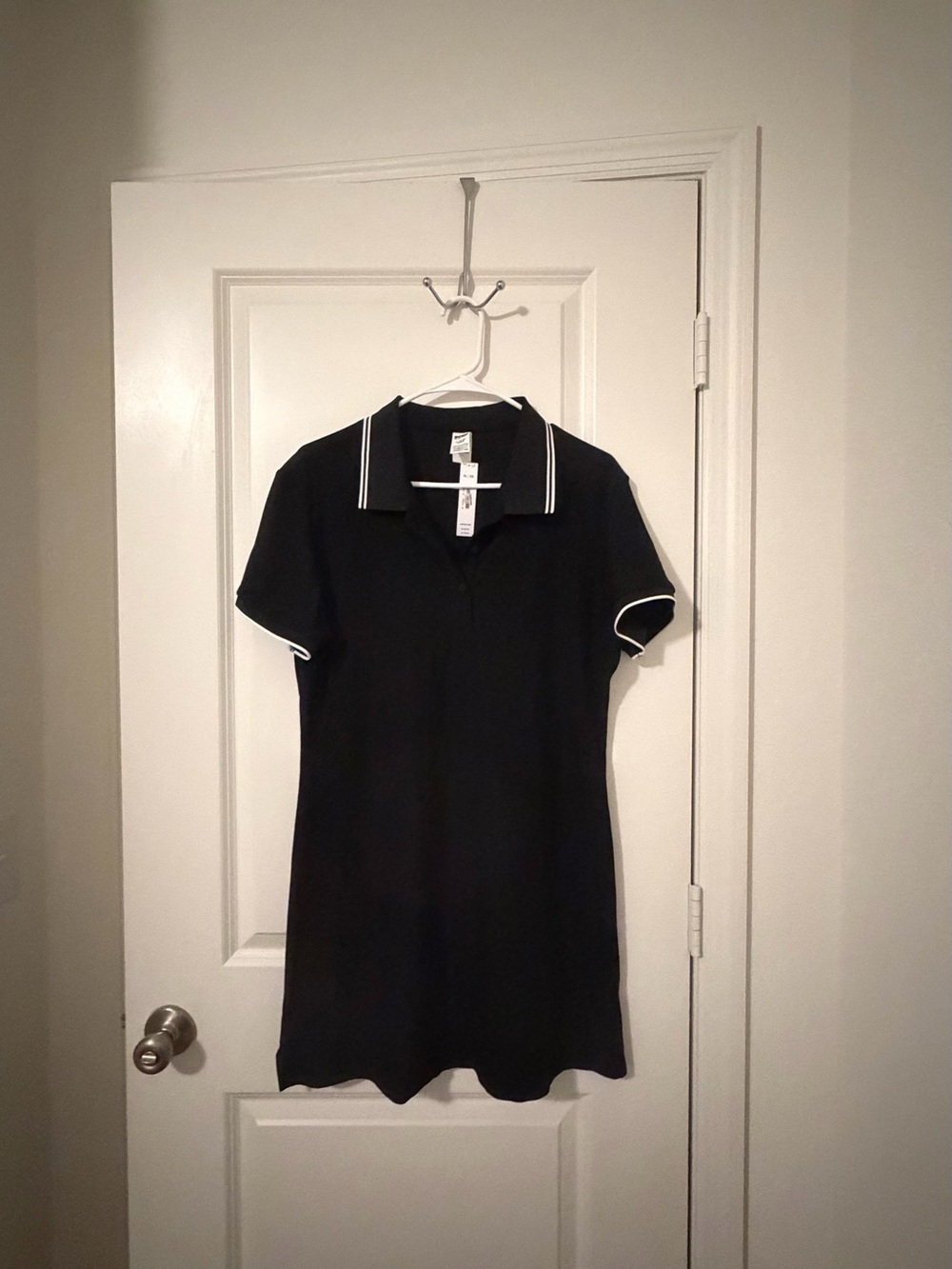 PINK Victoria's Secret Black Top with White Tag Detail